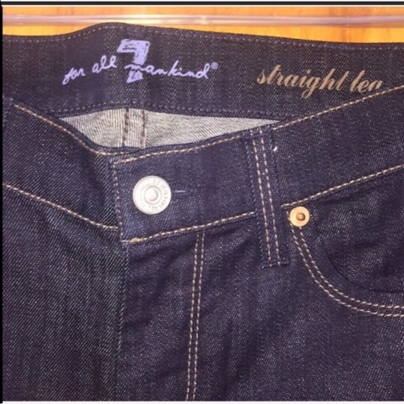 NWOT 7 for all Mankind Straight Leg Jeans Rinse 27 - Picture 2 of 4